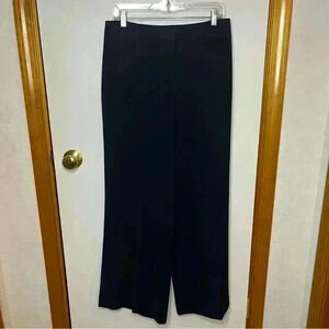 Lafayette 148 Dalton‎ Wide Leg Trousers Women 8 Blue Chic Career Dressy Pants